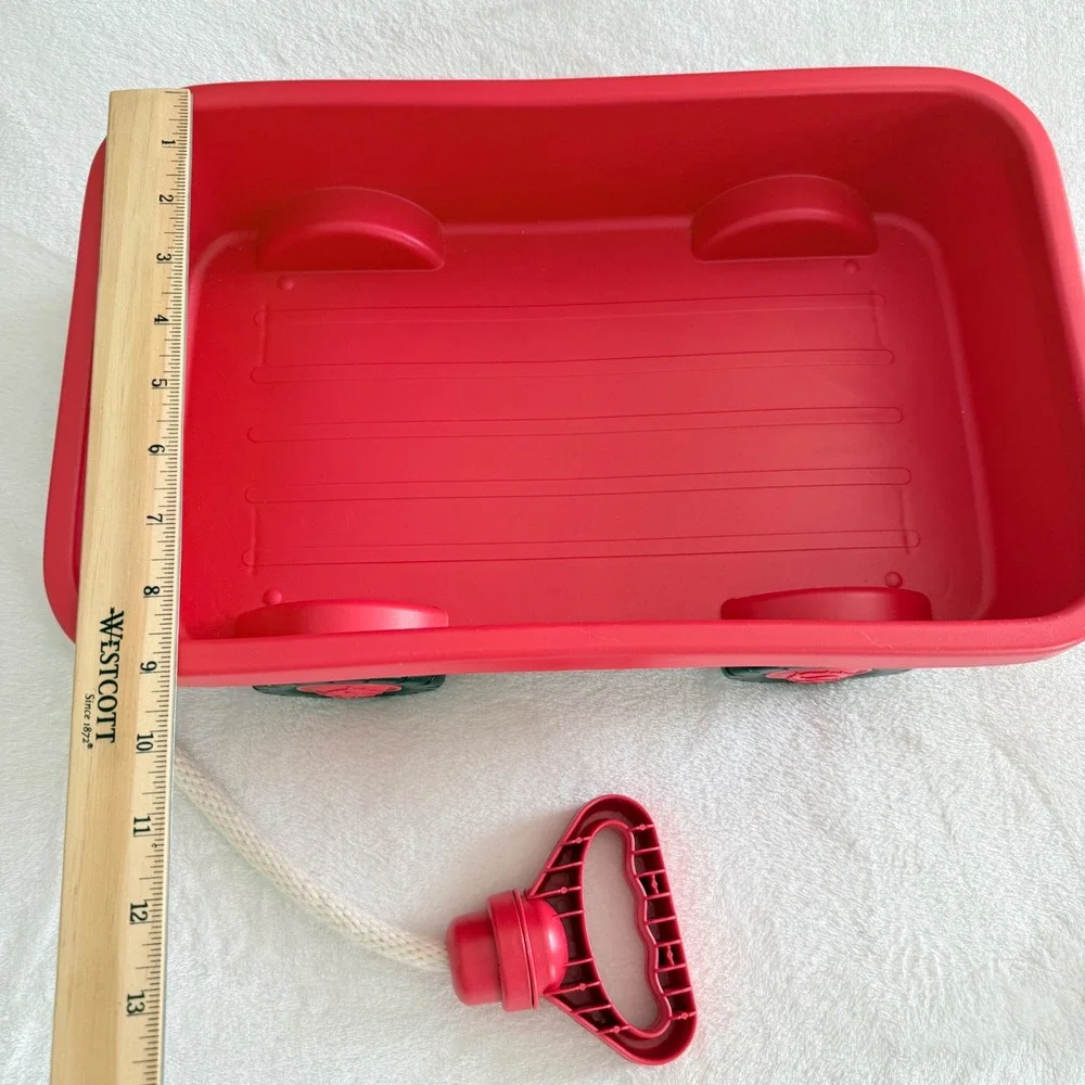 Green Toys Elmo Wagon Kids Red Recycled Plastic Pull Toy Sesame Street USA